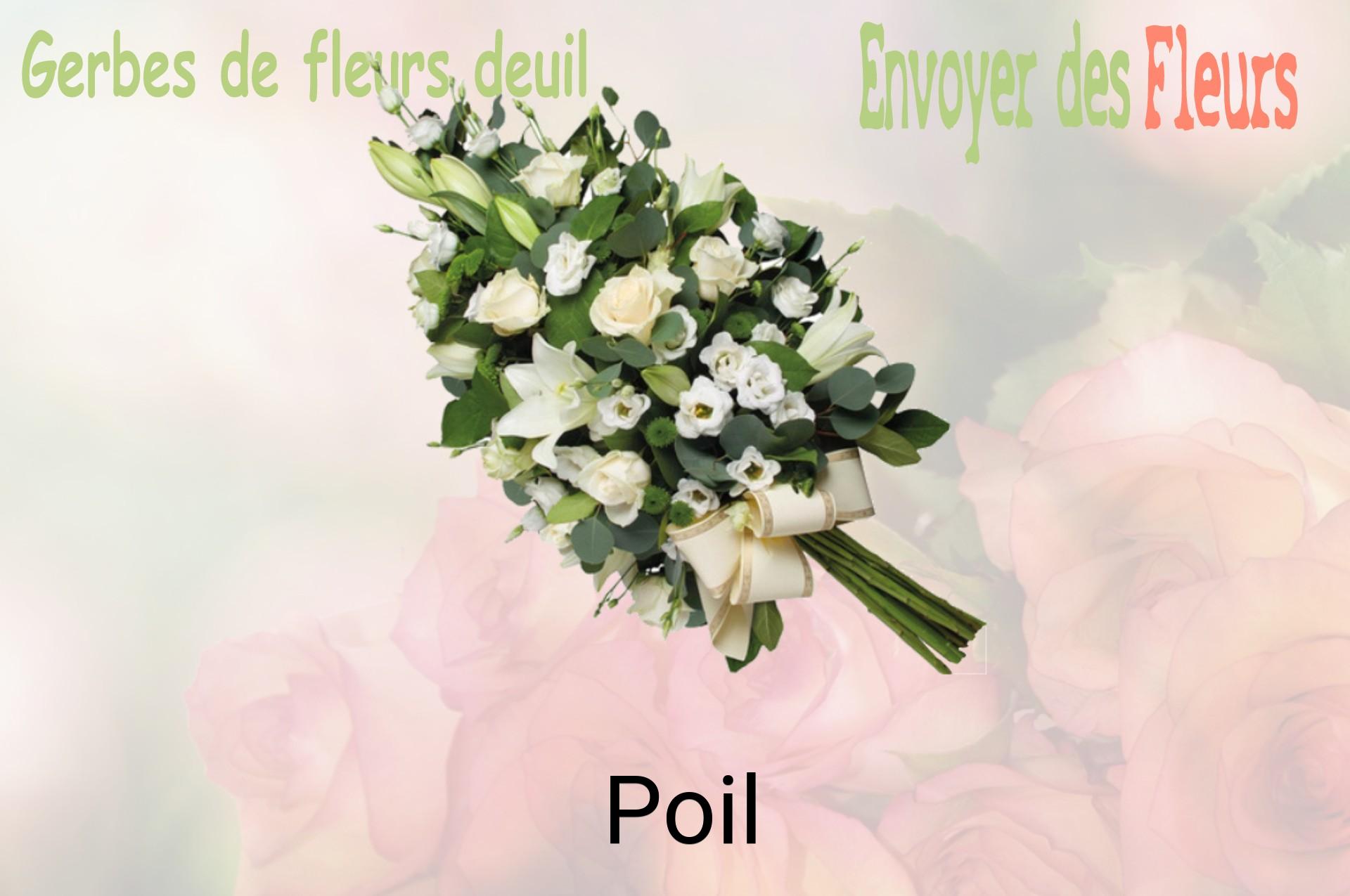 Gerbe de fleurs de deuil livrée à Poil